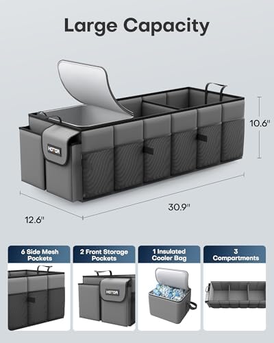 HOTOR Trunk Organizer, Sturdy Foldable - Image 2