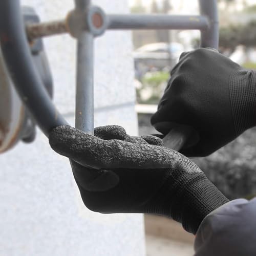 Evridwear Crinkle Latex Rubber Hand Coated Safety Work Gloves - Image 7