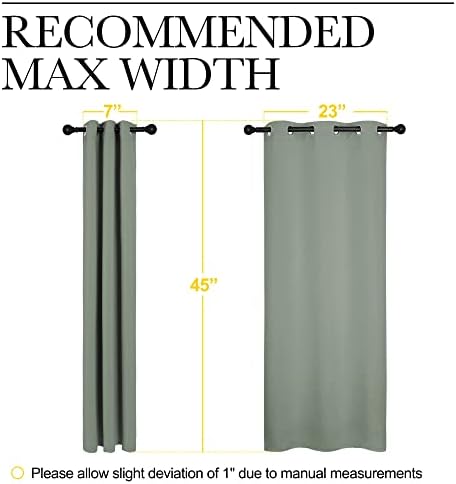 NICETOWN Bedroom Curtain Panels Blackout Draperies, Thermal Insulated Solid - Image 6