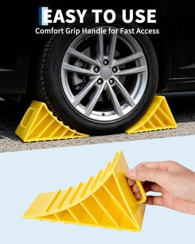 Garvee 2PCS Wheel Chocks for Trailers, Heavy Duty RV Wheel Chocks - Image 3