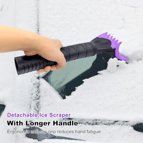HEEYA 48 Inch Snow Brush with Squeegee and Ice Scraper - Image 6
