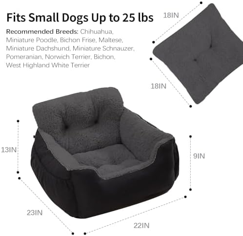Oiilores Dog Car Seat for Small Dogs, Washable Pet Booster Seats for Car - Image 6