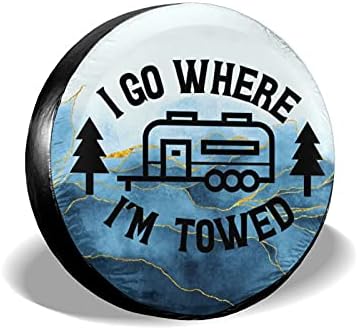 Siski I Go Where I'm Towed Spare Tire Cover Wheel Protectors Weatherproof by Siski