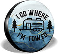 Siski I Go Where I'm Towed Spare Tire Cover Wheel Protectors Weatherproof by Siski