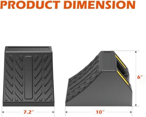 Heavy Duty Rubber Wheel Chocks 4 Packs, Premium Wheel Stopper - Image 2