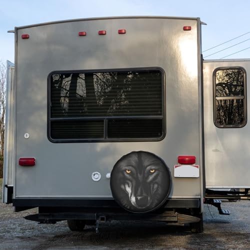 Delerain Black 3D Wolf Spare Tire Cover Wheel Protectors Sun Protector - Image 6