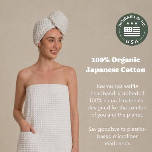 Luxury Organic Japanese Cotton Waffle Body Towel Wrap - Image 2