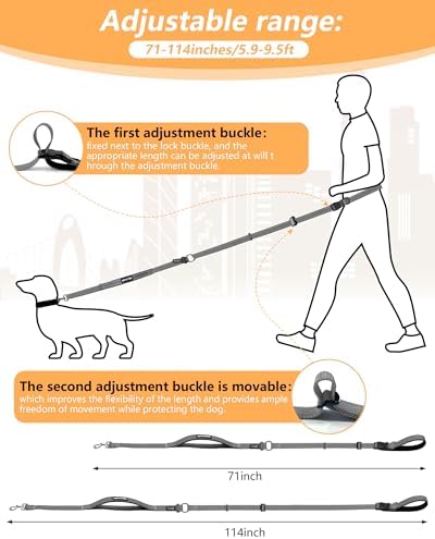 Hands Free Dog Leash with Seatbelt Set, Waist & Crossbody Dog Leash - Image 4