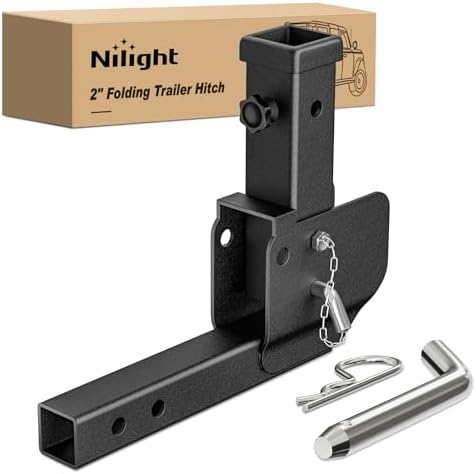 Nilight 2" Folding Trailer Hitch Extender Shank 16.54" | by Nilight