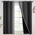SimpleHome 100% Blackout Ombre Bedroom Curtains Black and Greyish White by SimpleHome