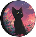 Black Cat Spare Tire Cover Waterproof Wheel Cover 16 Inch Universal Fit by Unknown