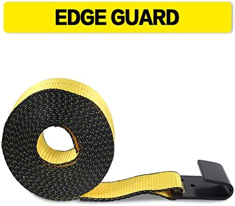 Flat Hook Ratchet Straps-Tie Down Straps Heavy Duty-2 Inch x 27 Feet-Weather - Image 4