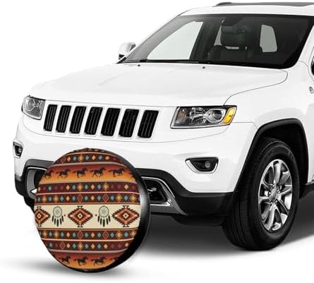 Native American Horse Spare Tire Cover Wheel Protector Universal Fit - Image 2