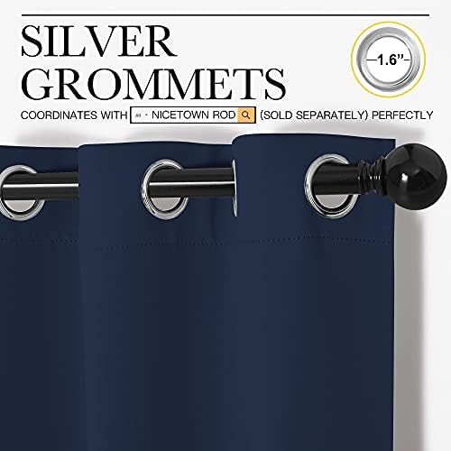 NICETOWN Blackout Curtain Panels, 1 Pair, 34 by 84-inch - Image 3