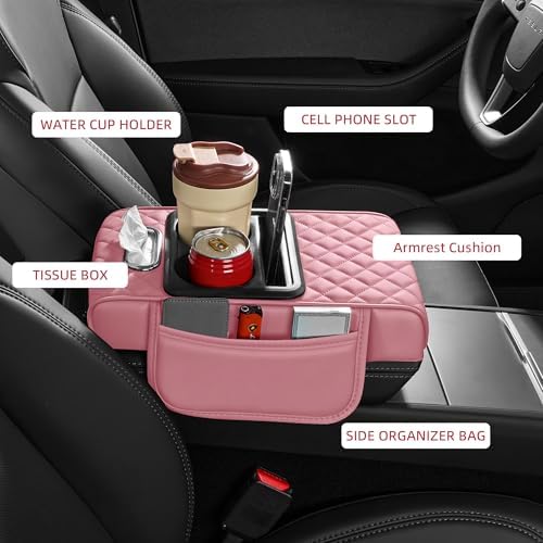 5 in 1 Nappa Leather Console Armrest Cover - Image 2