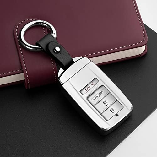 Compatible Acura Key Fob Cover, TPU Protector, Modern Style, Sheepskin Leather - Image 6