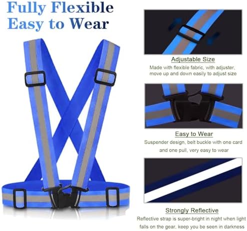 Reflective Vest Running Gear, 2-10Pack High Visible Safety VES - Image 3