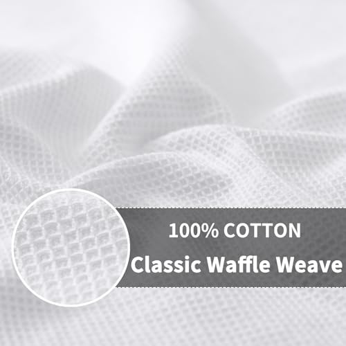 Homaxy 100% Cotton Waffle Weave Kitchen Towels, 4 Pack - Image 2