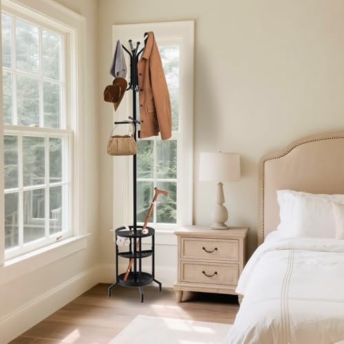 Coat Rack with Umbrella Holder, Coat Rack Freestanding - Image 4