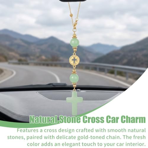Crystal Hanging Car Charm, Stone Style Car Decor - Image 3