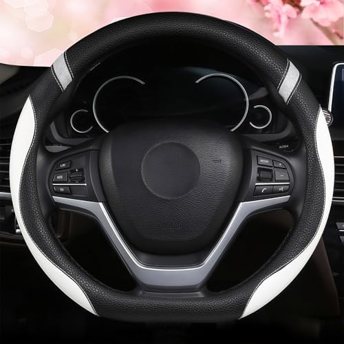 Cxtiy D-Shaped Flat Bottom Steering Wheel Cover by Cxtiy