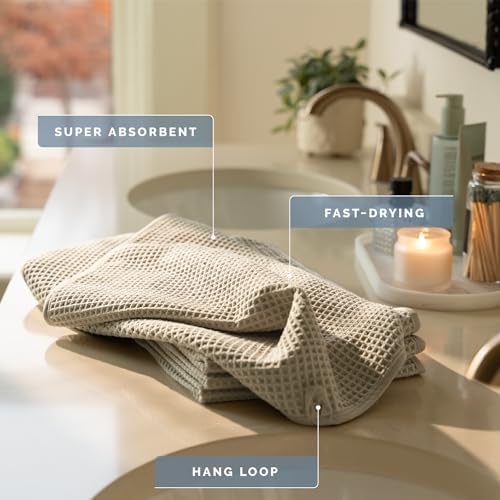 S&T INC. Aura Waffle Hand Towels, 4 Pack - Image 2
