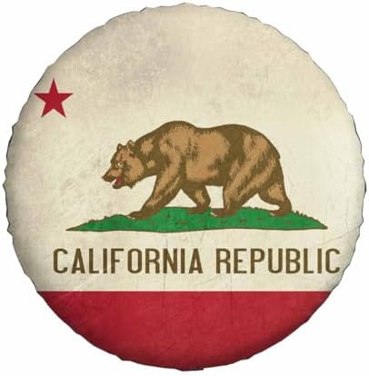 Bear California Republic State Flag Spare Tire Cover - Image 2