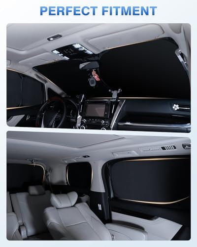 Canvcle Sunshades for Ford Edge 2015-2024 Accessories Windshield Sun Shade Side - Image 6