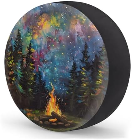 Rv Spare Tire Cover Wheel Mountain Forest Galaxy Tire Covers Wheel Protectors - Image 2