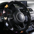 Embroidery Cute Steering Wheel Cover Stitched Butterfly Girly, Sweat Absorption by SOBONITO