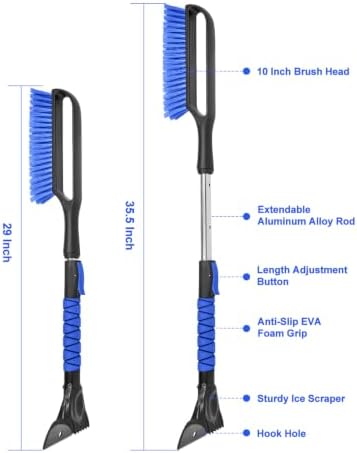 SEAAES 35.5 Inch Extendable Snow Brush - Image 7