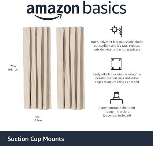 Amazon Basics Portable Blackout Curtain Shade - Image 2