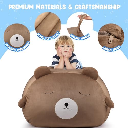 Children's Bean Bag Cover for Soft Toys 24 x 24 x 19.7 in - Image 4