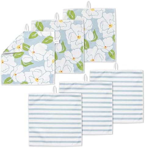 ELYN Microfiber Kitchen Dish Cloth Set, Quick-Dry & Absorbent Waffle Weave by ELYN
