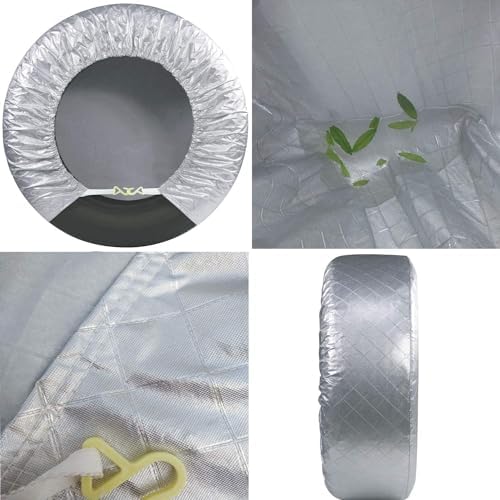 Set of 2 Tire Covers, Waterproof Aluminum Film Tire Sun Protectors, - Image 5