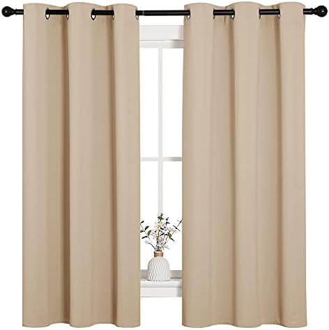 NICETOWN Thermal Insulated Curtains, 2 Panels, W42 x L63-in, Biscotti Beige by NICETOWN