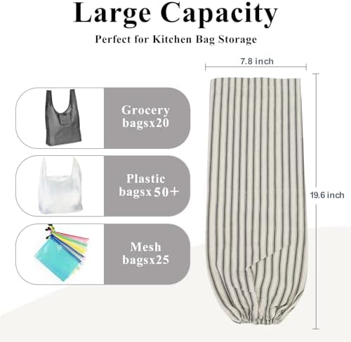 TOGETRUE Plastic Bag Holder, Wall Mount Grocery Bag Holder, Reusable Trash Bags - Image 3