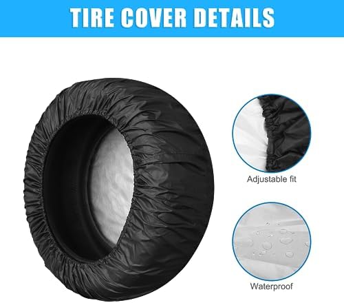 uxcell Universal 210D Oxford Spare Tire Cover - Image 3
