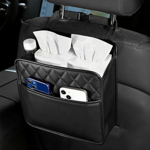 Car Seat Back Organizer, Leather Backseat Hanging Storage Bag, Car Large by Unknown