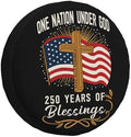 250 Anniversary USA Flag Spare Tire Cover by BDAYIDEA