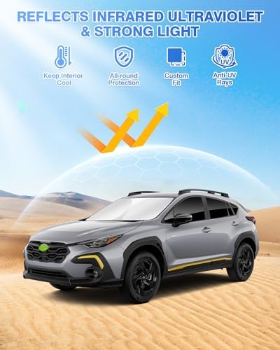Canvcle Sunshades for Subaru Crosstrek 2024 2025 2026 Accessories Windshield - Image 2