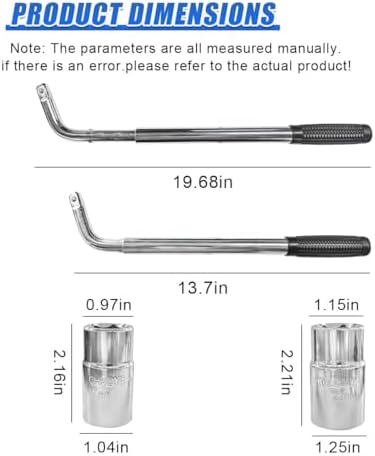 YoRise Telescoping Lug Wrench, Universal Extendable Automotive Wheel Nut Remover - Image 2