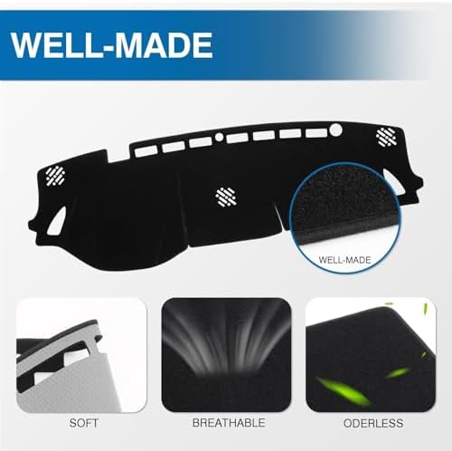 KUST Black Dash Cover for Subaru Outback 2020 2021 2022 2023 2024 2025 Left - Image 4