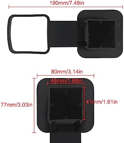 Dorhea Trailer Hitch Tube Cover 2'' Rubber Hitch Tube Cover Plug Cap Insert 2 - Image 5