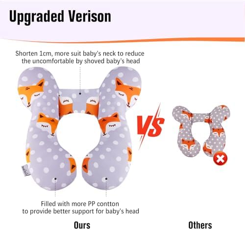 KAKIBLIN Baby Neck Pillows for Car Seat, Baby Head Support Pillow - Image 6