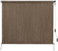 Outdoor Sunshade Roller Shade 8'W x 6'H, Exterior Cordless Roll Up Shades Blinds by SMONTER