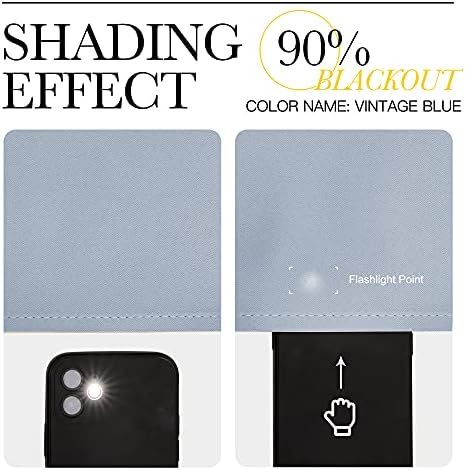 NICETOWN Vintage Blue Blackout Curtains, 2 Panels, Vintage Blue - Image 4