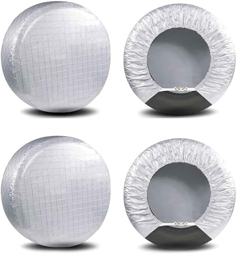 Tire Covers Set of 4, Waterproof Anti-UV Sun Snow Rain Tire Covers by Amfor