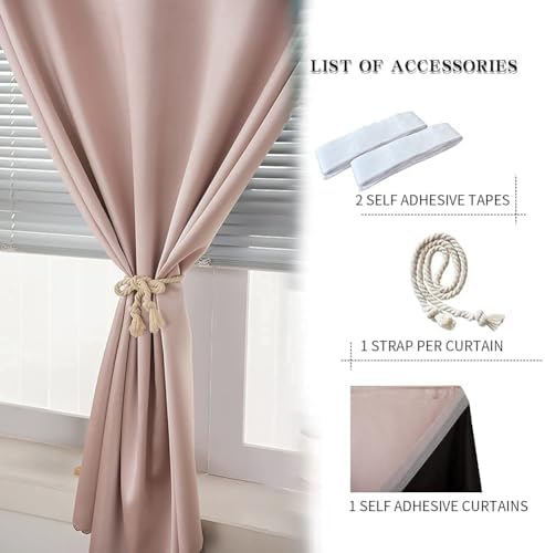 Autohesion Curtains for Windows, Bedroom Blackout Curtains for - Image 6