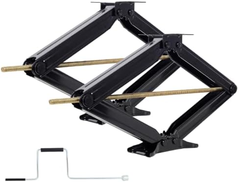 10000 lbs RV Scissor Jacks, 30 Inch Adjustable RV Stabilizer Leveling Jacks Set - Image 6